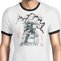 Last Ronin Sumi-e Ringer - Adult & Kids T-Shirts, Sweatshirts & Hoodies apparel design preview 1