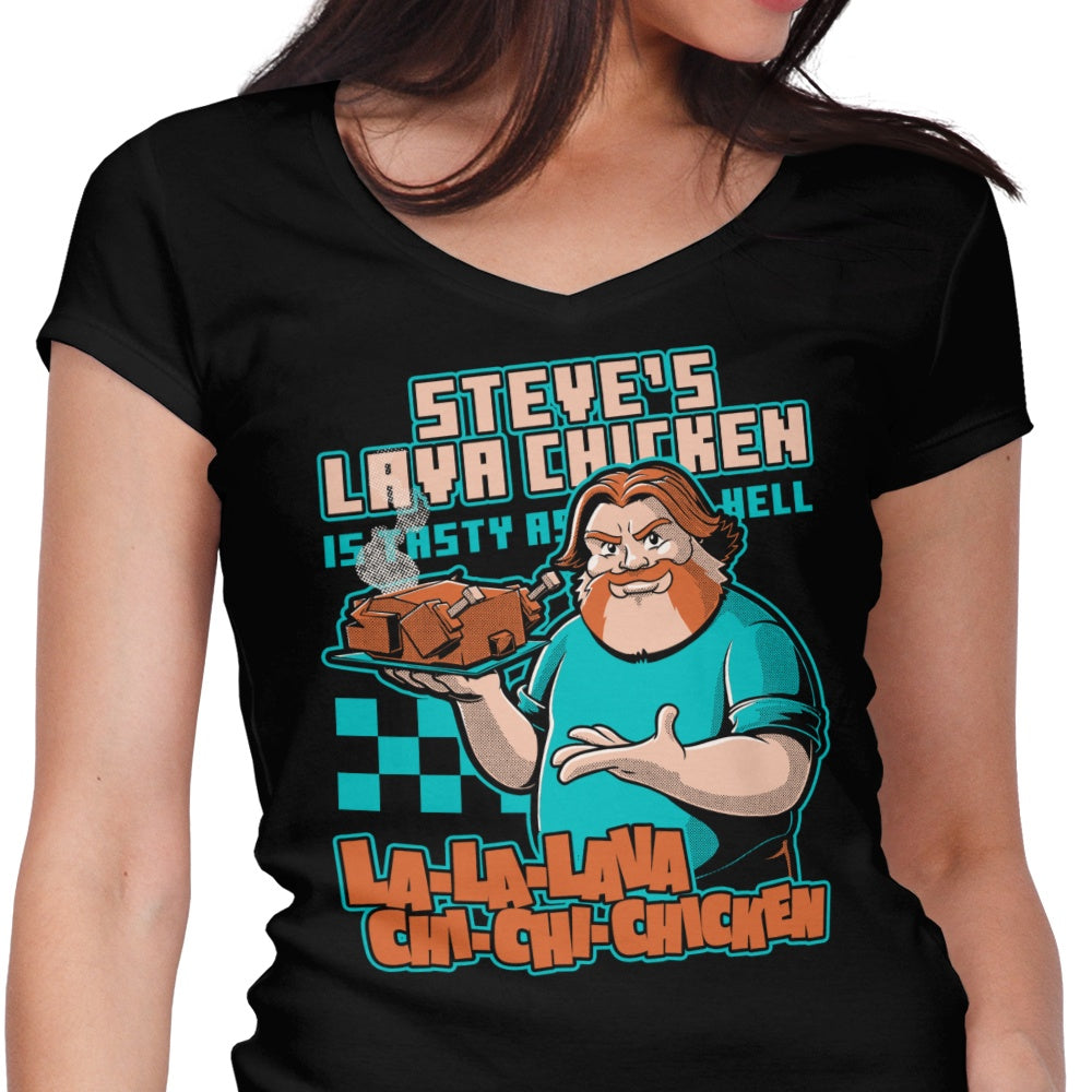 Lava Chicken Women's V-Neck - Adult & Kids T-Shirts, Sweatshirts & Hoodies apparel design preview 1