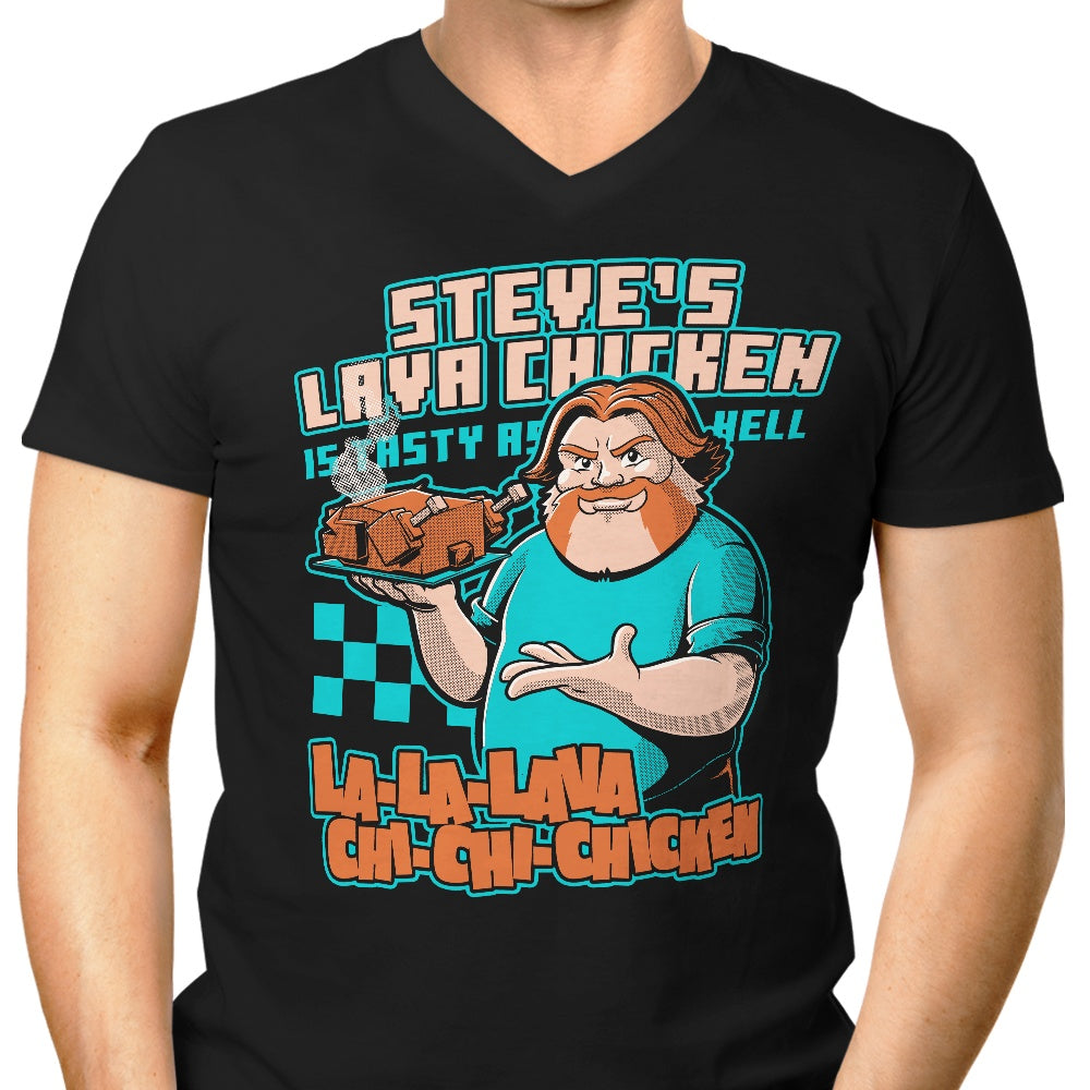 Lava Chicken Men's V-Neck - Adult & Kids T-Shirts, Sweatshirts & Hoodies apparel design preview 1