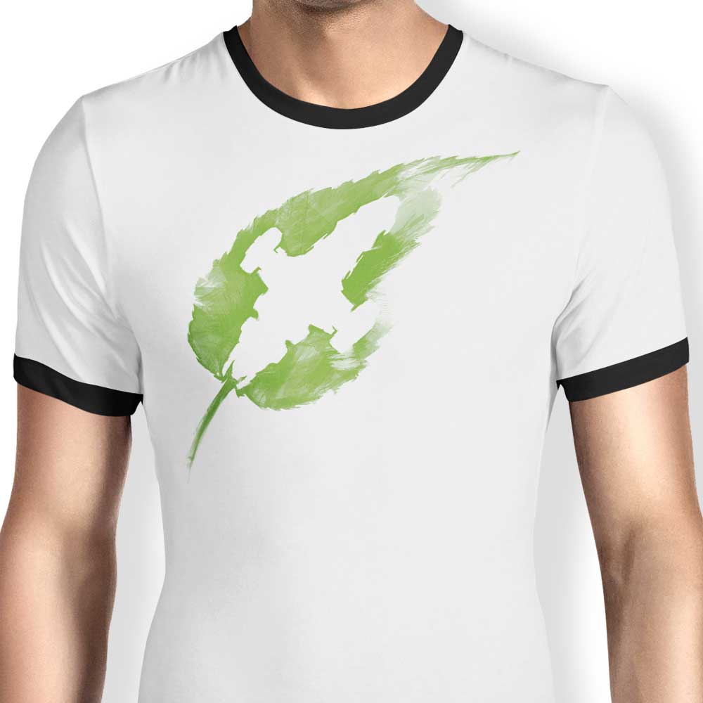 Leaf on the Wind Ringer - Adult & Kids T-Shirts, Sweatshirts & Hoodies apparel design preview 1