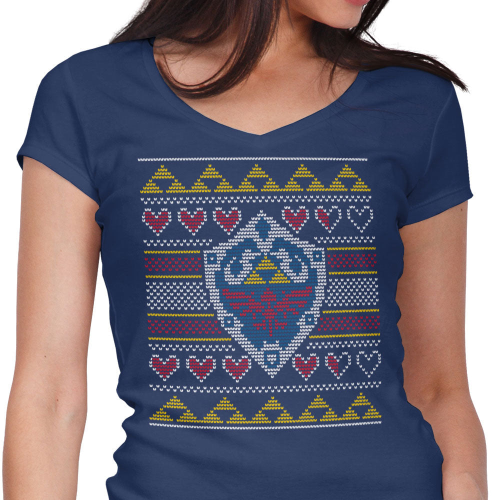 Legend of Christmas Women's V-Neck - Adult & Kids T-Shirts, Sweatshirts & Hoodies apparel design preview 1