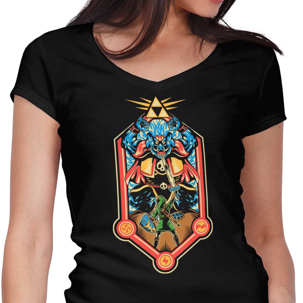 Legend of Power and Courage Women's V-Neck - Adult & Kids T-Shirts, Sweatshirts & Hoodies apparel design preview 1