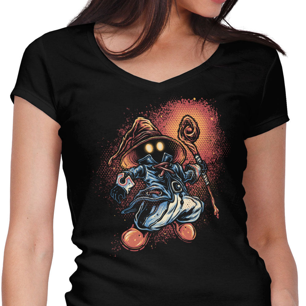 Legend of the Black Mage Women's V-Neck - Adult & Kids T-Shirts, Sweatshirts & Hoodies apparel design preview 1