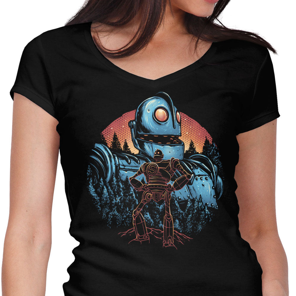 Legend of the Gentle Giant Women's V-Neck - Adult & Kids T-Shirts, Sweatshirts & Hoodies apparel design preview 1