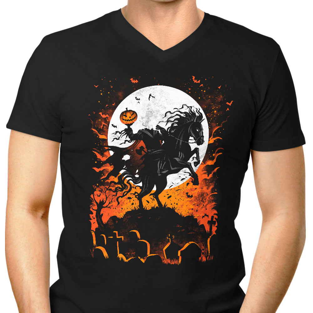 Legend of the Headless Horseman Men's V-Neck - Adult & Kids T-Shirts, Sweatshirts & Hoodies apparel design preview 1