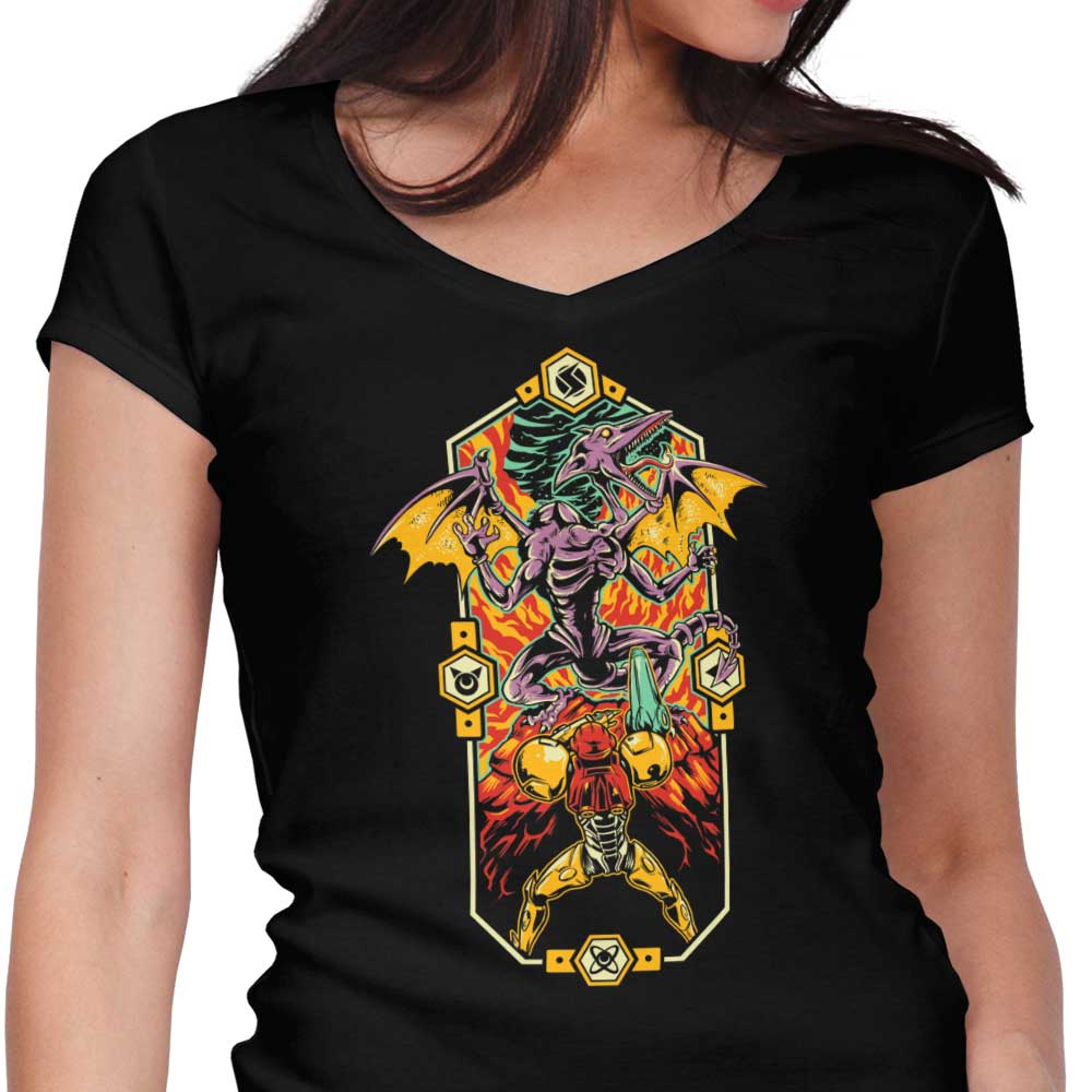 Legend of the Space Dragon Women's V-Neck - Adult & Kids T-Shirts, Sweatshirts & Hoodies apparel design preview 1