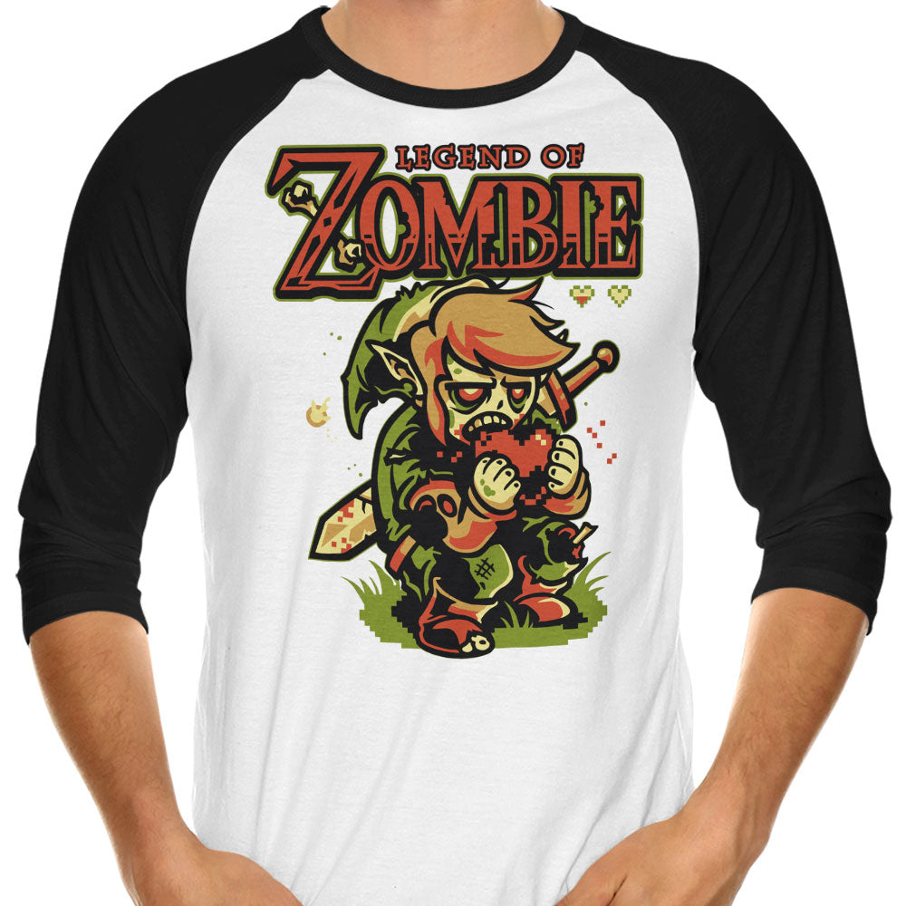 Legend of Zombies 3/4 Sleeve Raglan - Adult & Kids T-Shirts, Sweatshirts & Hoodies apparel design preview 1