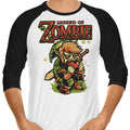 Legend of Zombies 3/4 Sleeve Raglan - Adult & Kids T-Shirts, Sweatshirts & Hoodies apparel design preview 1