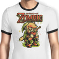 Legend of Zombies Ringer - Adult & Kids T-Shirts, Sweatshirts & Hoodies apparel design preview 1