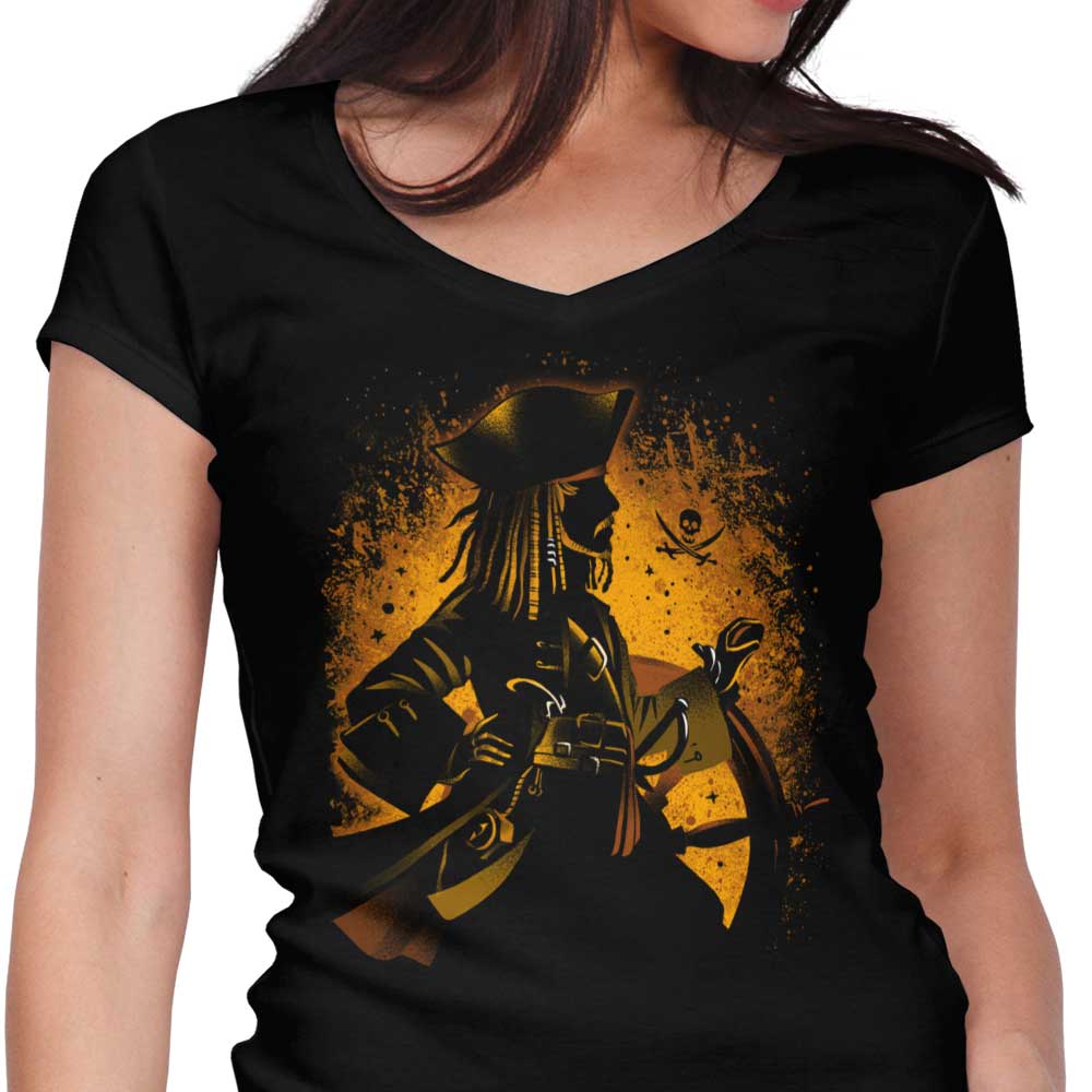 Legendary Pirate Women's V-Neck - Adult & Kids T-Shirts, Sweatshirts & Hoodies apparel design preview 1