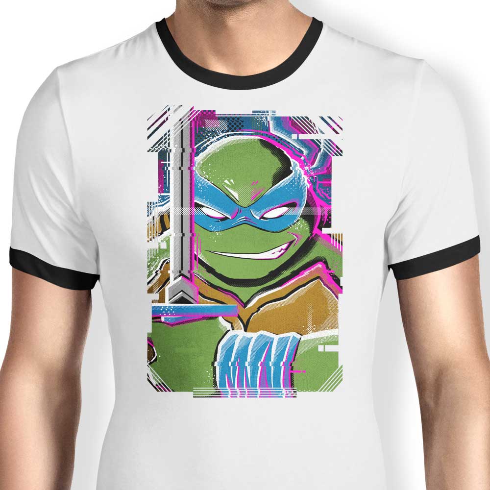 Leo Glitch Ringer - Adult & Kids T-Shirts, Sweatshirts & Hoodies apparel design preview 1