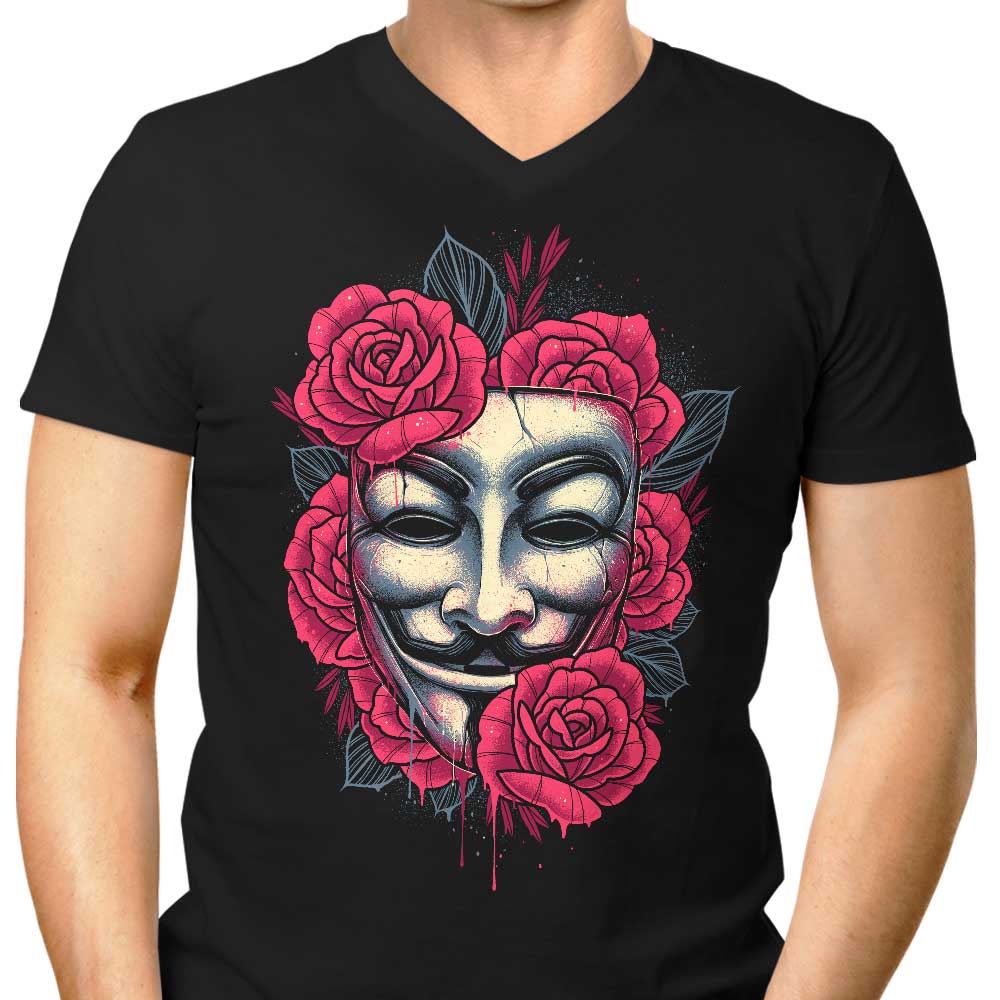 Let the Revolution Bloom Men's V-Neck - Adult & Kids T-Shirts, Sweatshirts & Hoodies apparel design preview 1