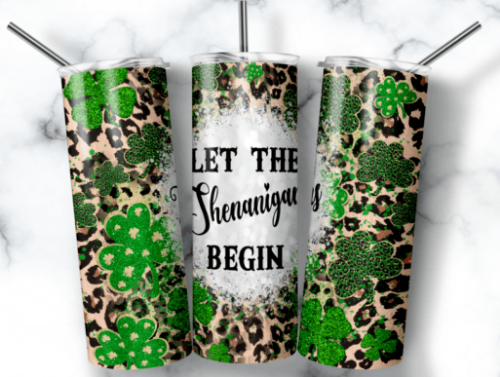 St. Patricks Day Let the Shenanigins Begin 20 oz - Adult & Kids T-Shirts, Sweatshirts & Hoodies apparel design preview 1