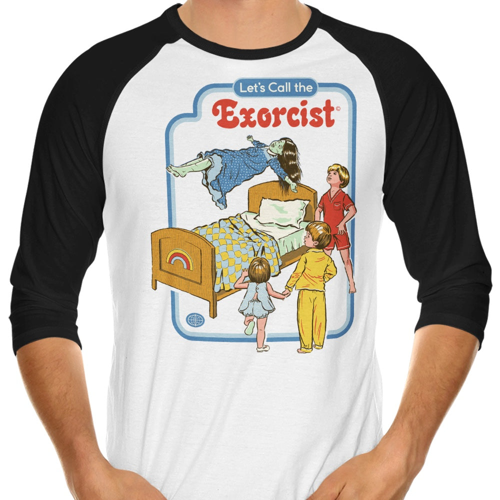 Let's Call the Exorcist 3/4 Sleeve Raglan - Adult & Kids T-Shirts, Sweatshirts & Hoodies apparel design preview 1