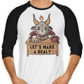 Let's Make a Deal 3/4 Sleeve Raglan - Adult & Kids T-Shirts, Sweatshirts & Hoodies apparel design preview 1