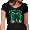 Let's Make Friends Women's V-Neck - Adult & Kids T-Shirts, Sweatshirts & Hoodies apparel design preview 1