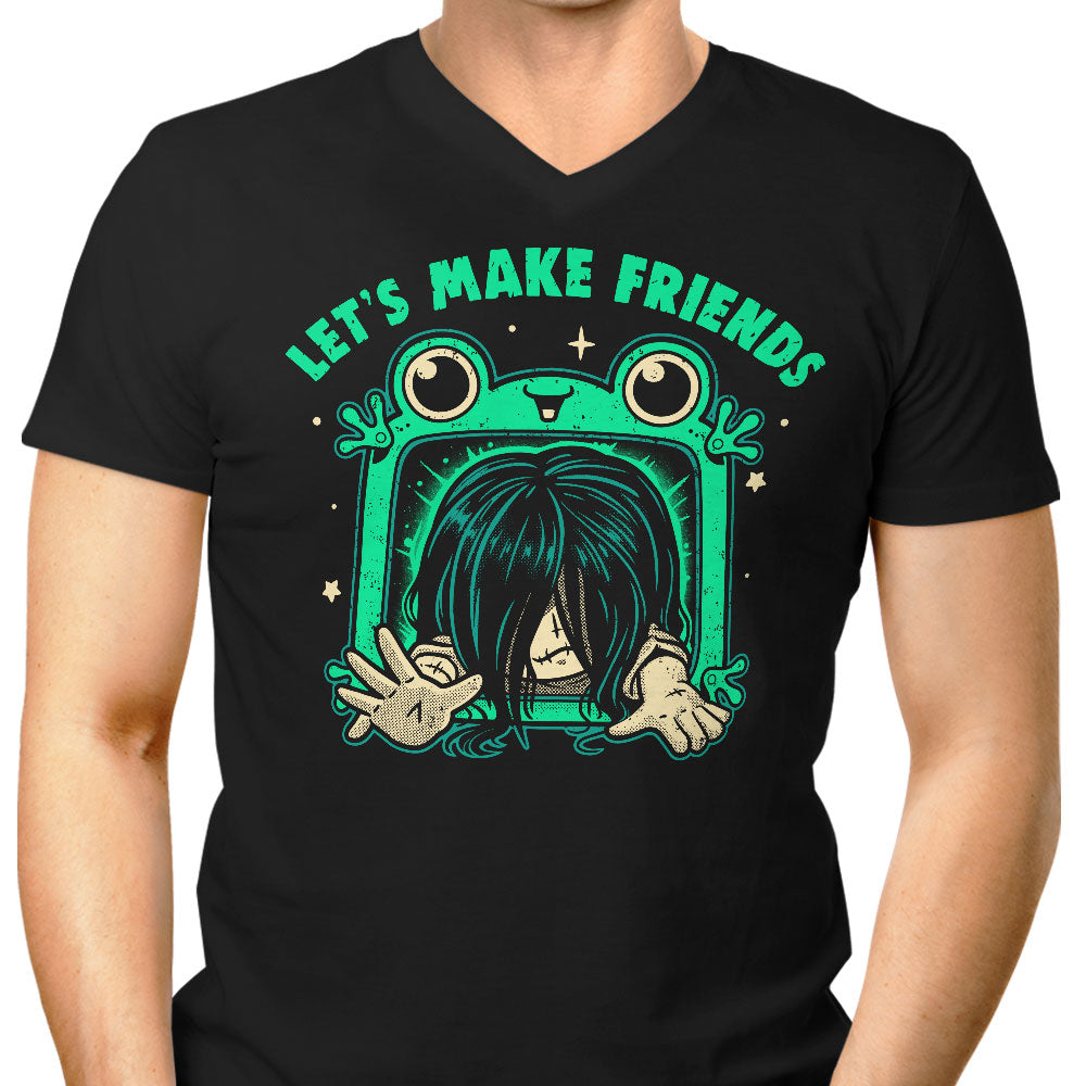 Let's Make Friends Men's V-Neck - Adult & Kids T-Shirts, Sweatshirts & Hoodies apparel design preview 1