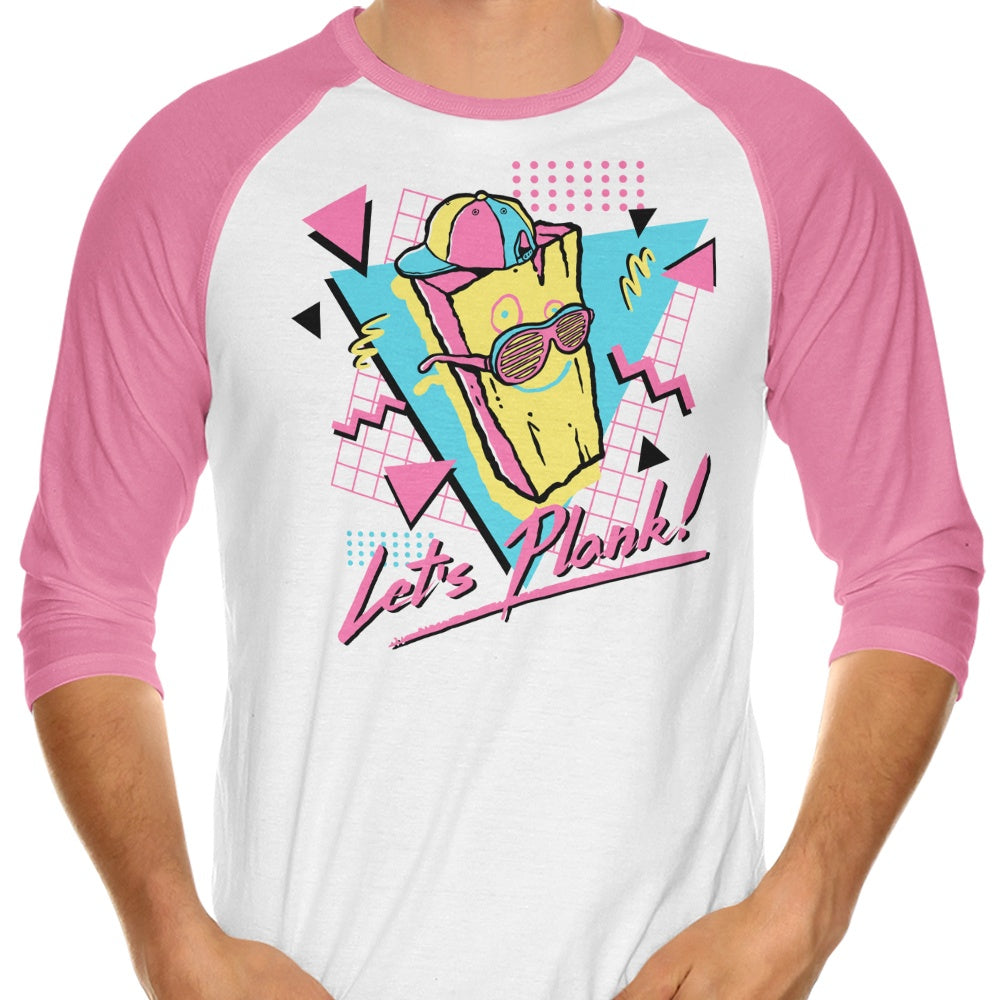 Let's Plank 3/4 Sleeve Raglan - Adult & Kids T-Shirts, Sweatshirts & Hoodies apparel design preview 1