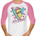Let's Plank 3/4 Sleeve Raglan - Adult & Kids T-Shirts, Sweatshirts & Hoodies apparel design preview 1