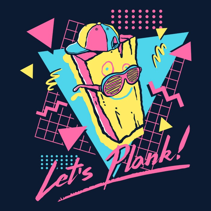 Let's Plank 3/4 Sleeve Raglan - Adult & Kids T-Shirts, Sweatshirts & Hoodies apparel design preview 2