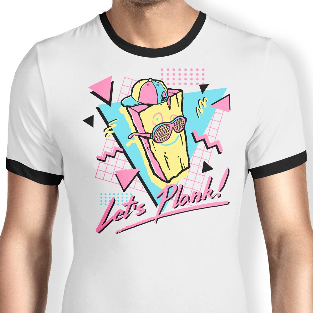 Let's Plank Ringer - Adult & Kids T-Shirts, Sweatshirts & Hoodies apparel design preview 1