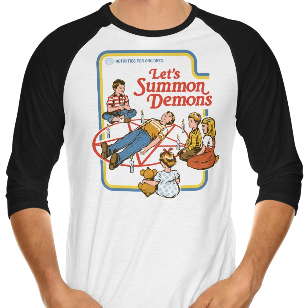 Let's Summon Demons 3/4 Sleeve Raglan - Adult & Kids T-Shirts, Sweatshirts & Hoodies apparel design preview 1