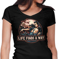 Life Finds a Way Women's V-Neck - Adult & Kids T-Shirts, Sweatshirts & Hoodies apparel design preview 1