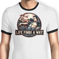 Life Finds a Way Ringer - Adult & Kids T-Shirts, Sweatshirts & Hoodies apparel design preview 1