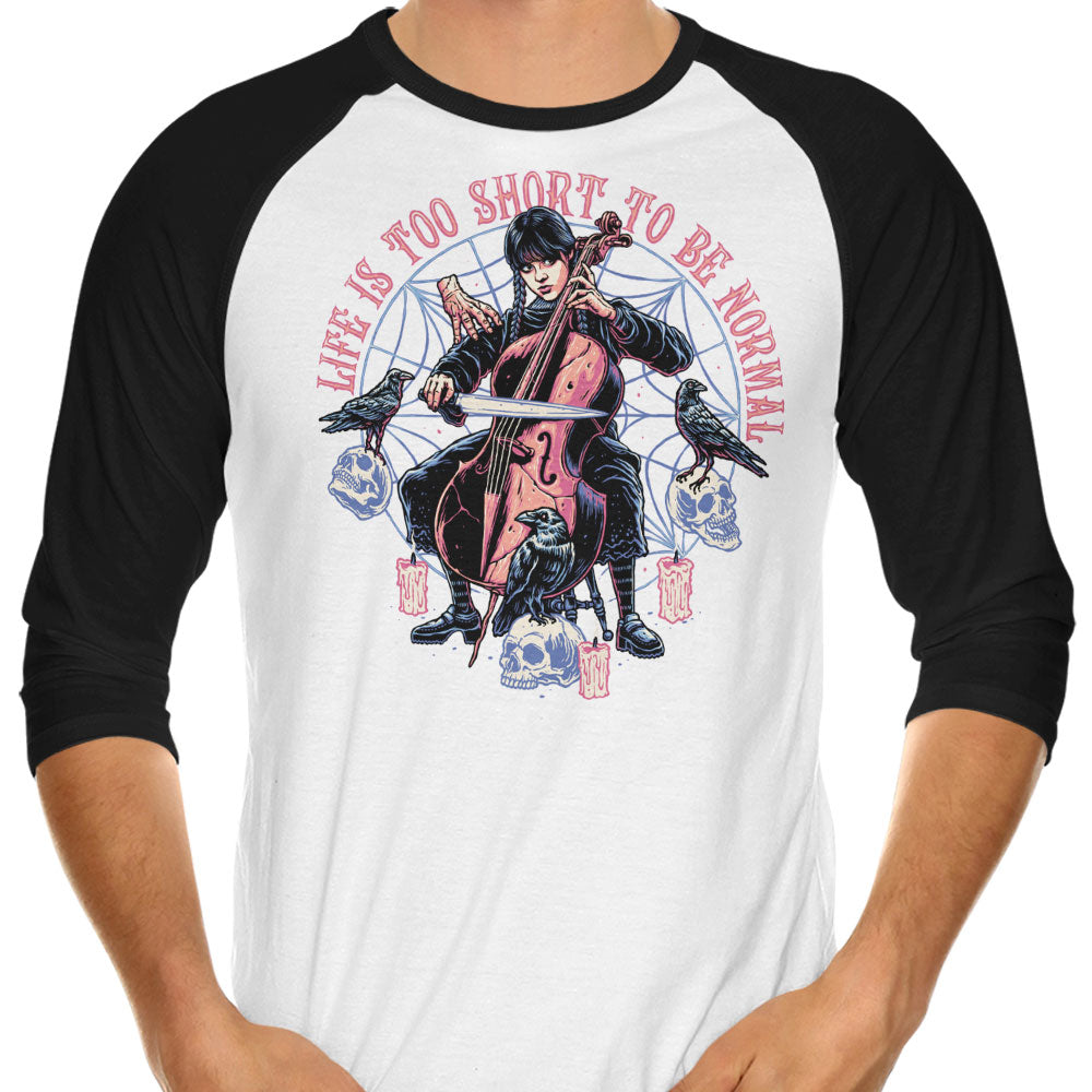 Life is Too Short 3/4 Sleeve Raglan - Adult & Kids T-Shirts, Sweatshirts & Hoodies apparel design preview 1
