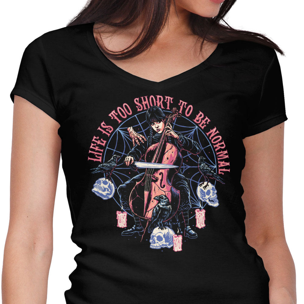Life is Too Short Women's V-Neck - Adult & Kids T-Shirts, Sweatshirts & Hoodies apparel design preview 1