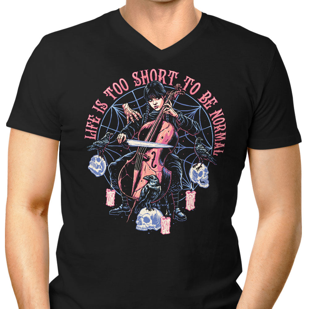 Life is Too Short Men's V-Neck - Adult & Kids T-Shirts, Sweatshirts & Hoodies apparel design preview 1