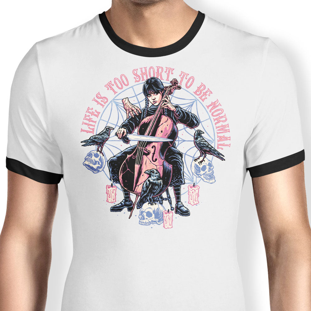 Life is Too Short Ringer - Adult & Kids T-Shirts, Sweatshirts & Hoodies apparel design preview 1
