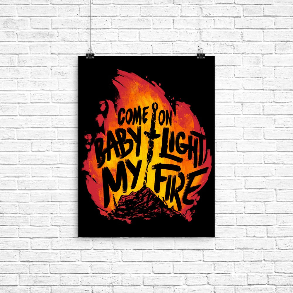 Light My Fire Poster - Adult & Kids T-Shirts, Sweatshirts & Hoodies apparel design preview 1