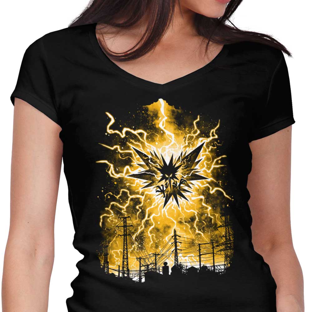 Lightning Storm Women's V-Neck - Adult & Kids T-Shirts, Sweatshirts & Hoodies apparel design preview 1