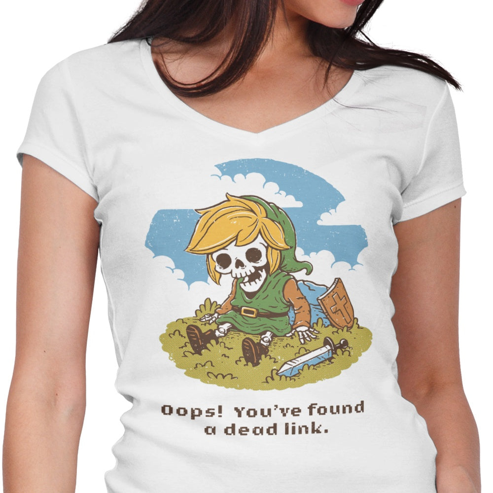 Link is Dead Women's V-Neck - Adult & Kids T-Shirts, Sweatshirts & Hoodies apparel design preview 1