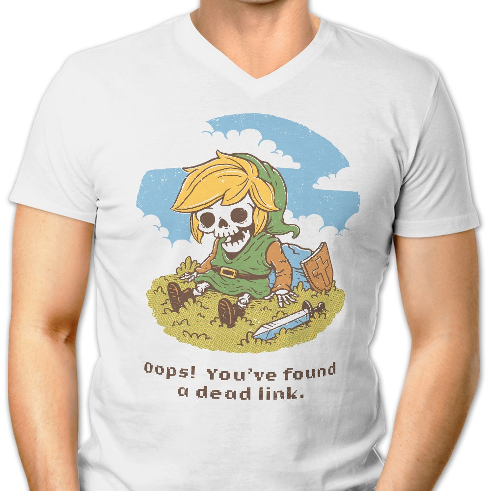 Link is Dead Men's V-Neck - Adult & Kids T-Shirts, Sweatshirts & Hoodies apparel design preview 1