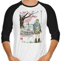 Link to the Watercolor 3/4 Sleeve Raglan - Adult & Kids T-Shirts, Sweatshirts & Hoodies apparel design preview 1