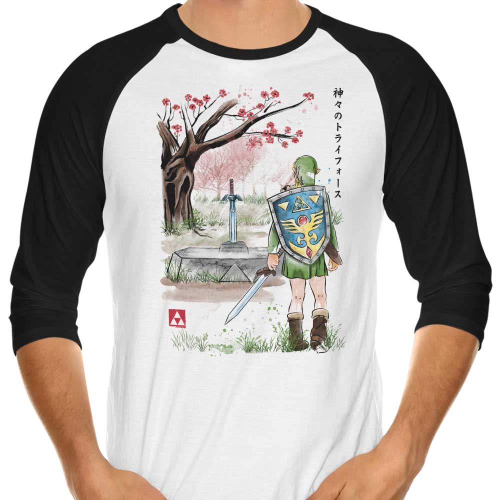 Link to the Watercolor 3/4 Sleeve Raglan - Adult & Kids T-Shirts, Sweatshirts & Hoodies apparel design preview 1