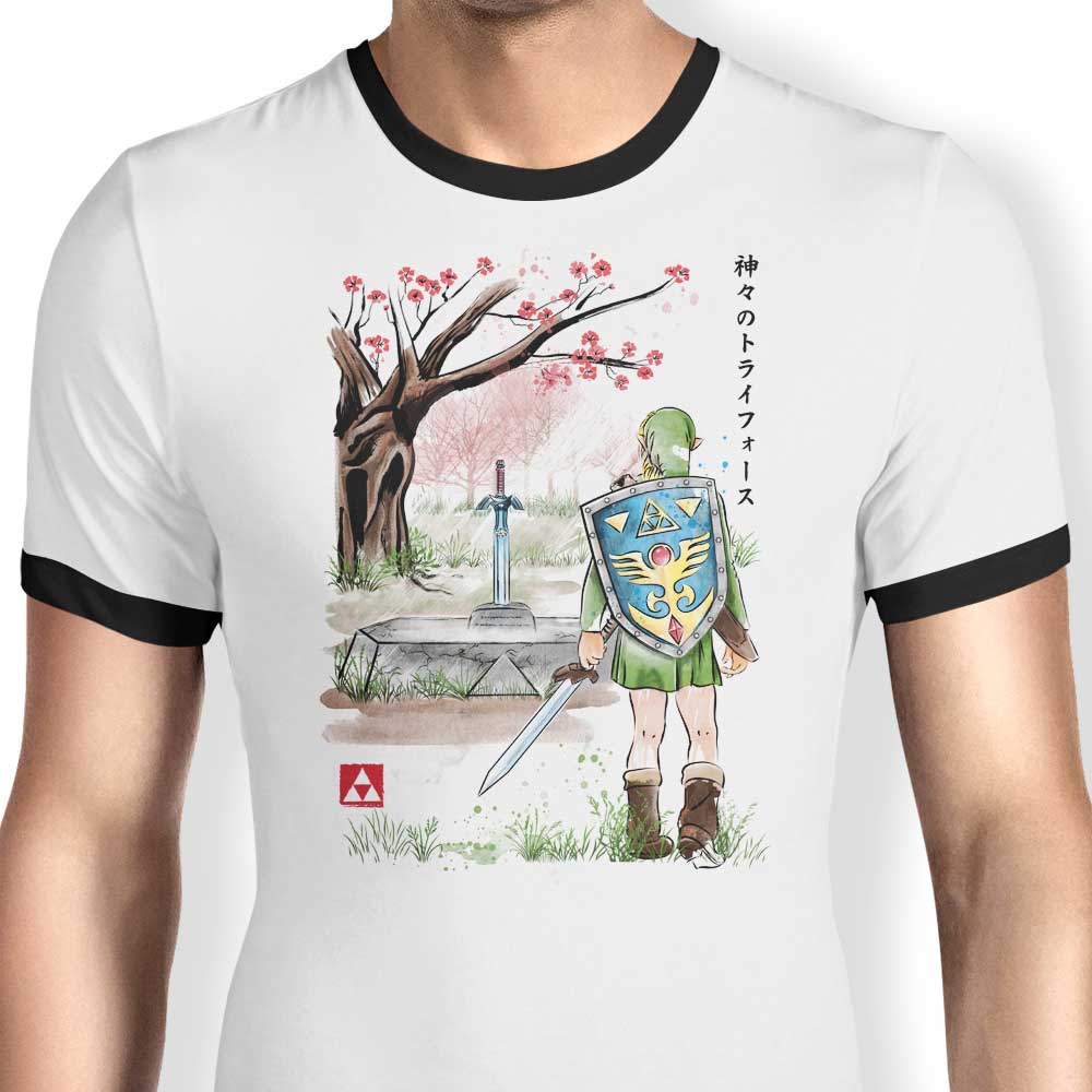 Link to the Watercolor Ringer - Adult & Kids T-Shirts, Sweatshirts & Hoodies apparel design preview 1