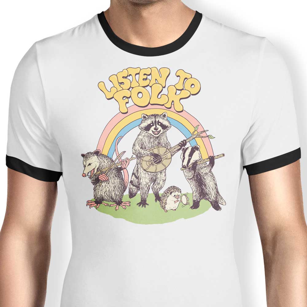 Listen to Folk Ringer - Adult & Kids T-Shirts, Sweatshirts & Hoodies apparel design preview 1