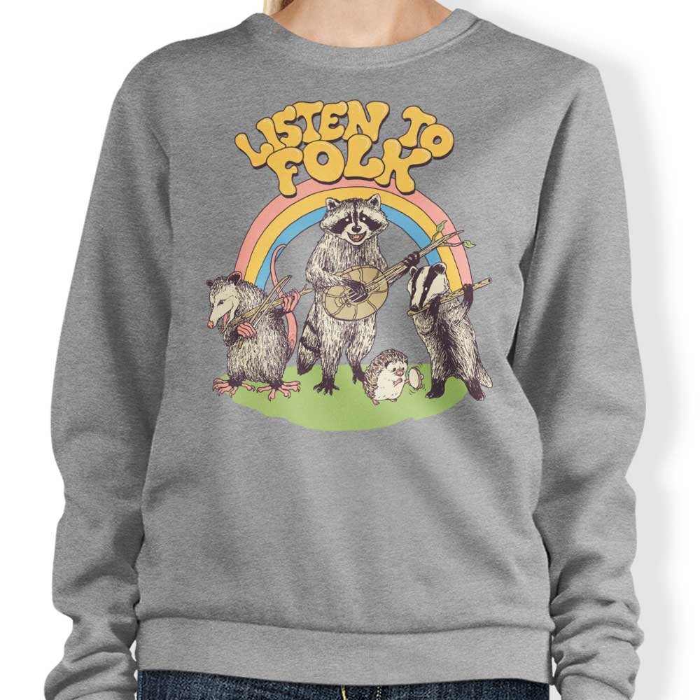 Listen to Folk - Adult & Kids T-Shirts, Sweatshirts & Hoodies apparel design preview 1