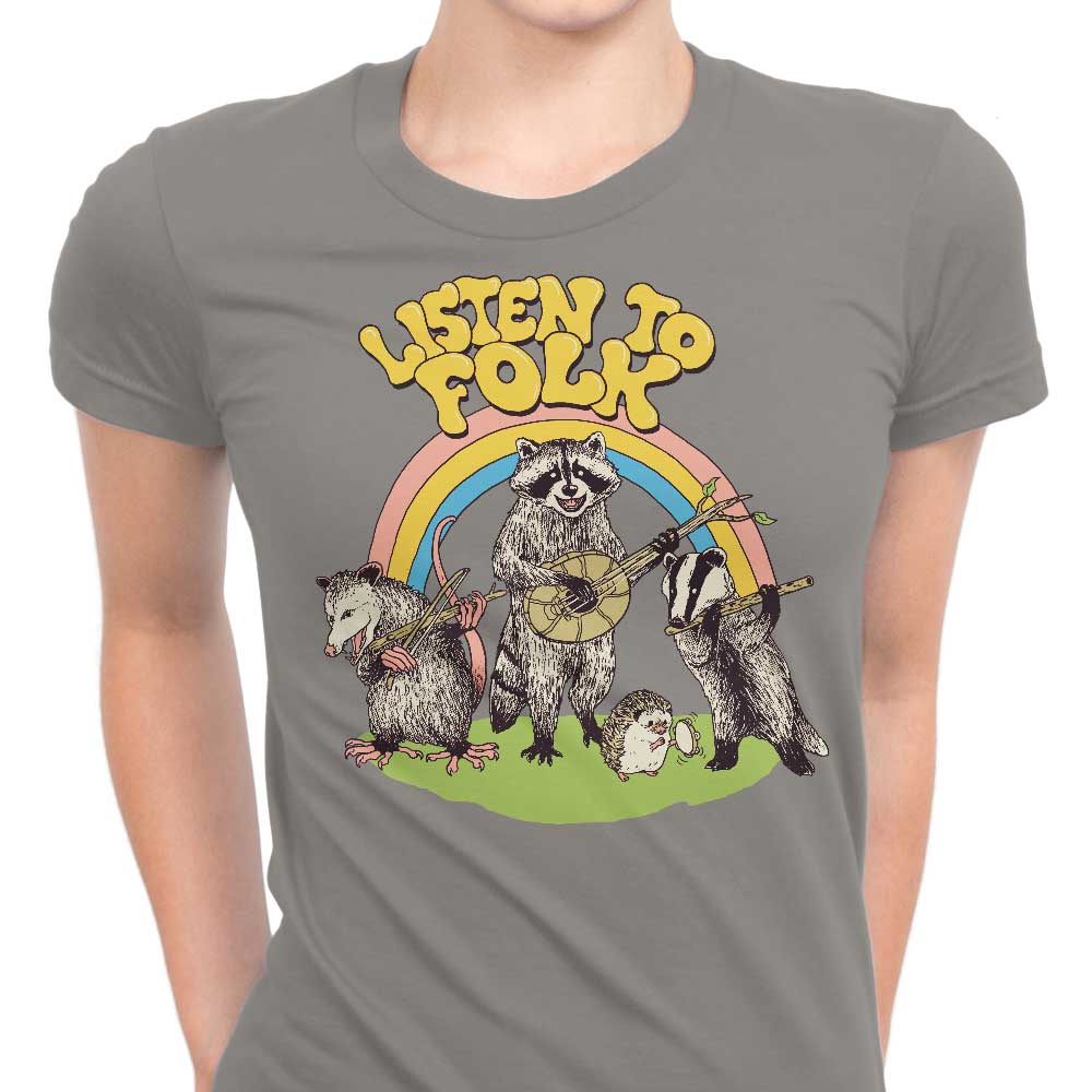 Listen to Folk Women's Apparel - Adult & Kids T-Shirts, Sweatshirts & Hoodies apparel design preview 1