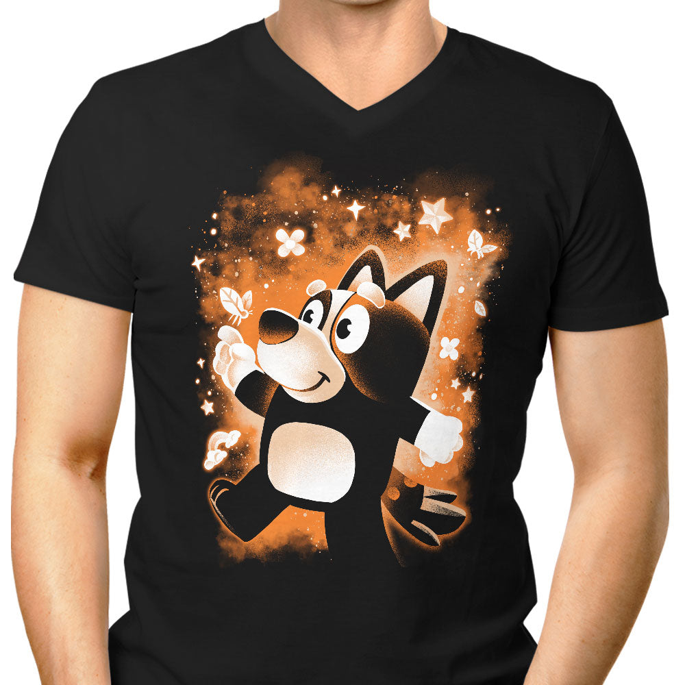 Little Sister Dog Men's V-Neck - Adult & Kids T-Shirts, Sweatshirts & Hoodies apparel design preview 1