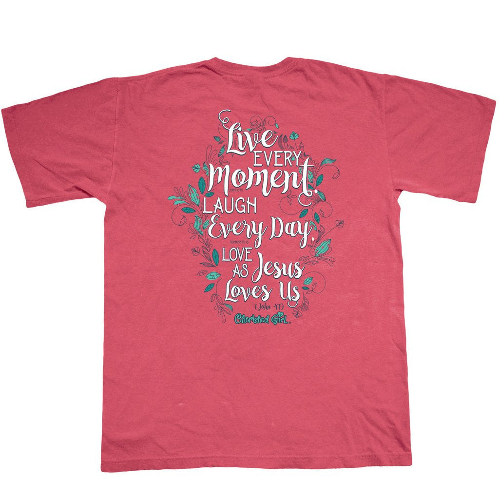 Cherished Girl Live Everyday Love as Jesus Loves Us - Adult & Kids T-Shirts, Sweatshirts & Hoodies apparel design preview 2