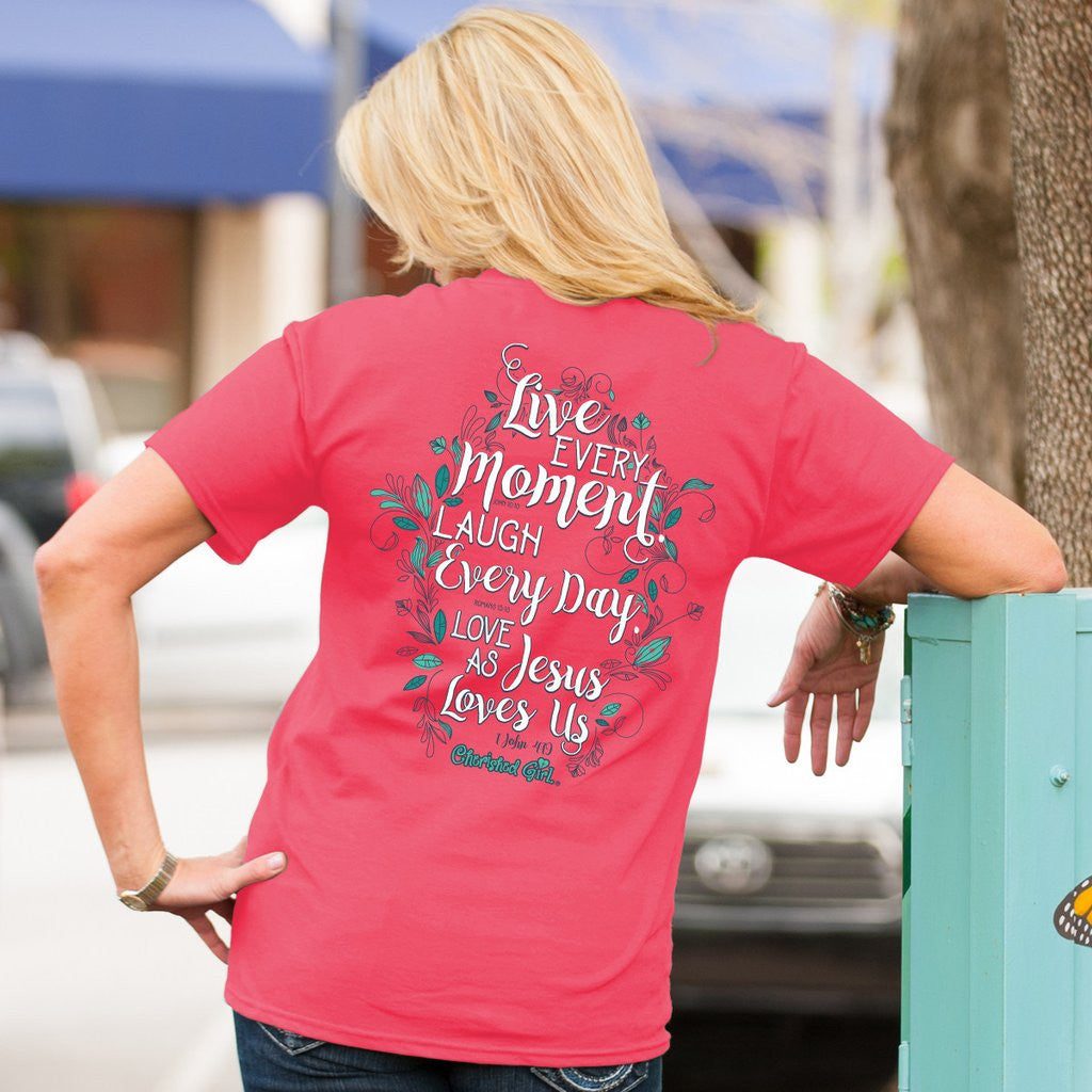 Cherished Girl Live Everyday Love as Jesus Loves Us - Adult & Kids T-Shirts, Sweatshirts & Hoodies apparel design preview 1