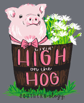 Southernology Hog Pig Comfort Colors - Adult & Kids T-Shirts, Sweatshirts & Hoodies apparel design preview 2