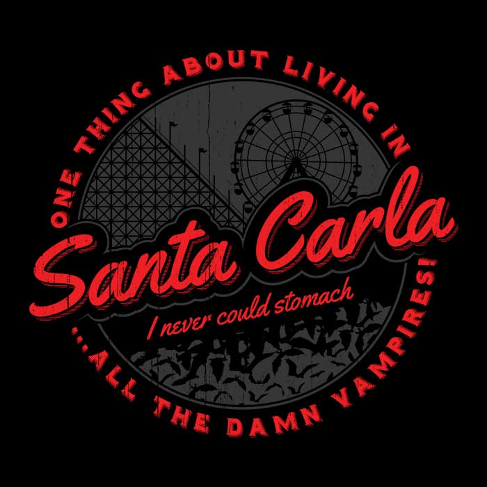 Living in Santa Carla Men's Apparel - Adult & Kids T-Shirts, Sweatshirts & Hoodies apparel design preview 2