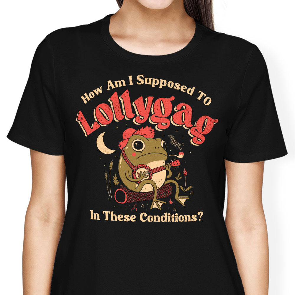 Lollygagging Frog Women's Apparel - Adult & Kids T-Shirts, Sweatshirts & Hoodies apparel design preview 1