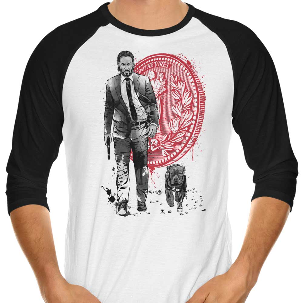 Lone Hitman and Cub 3/4 Sleeve Raglan - Adult & Kids T-Shirts, Sweatshirts & Hoodies apparel design preview 1