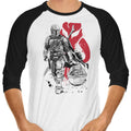 Lone Hunter and Cup 3/4 Sleeve Raglan - Adult & Kids T-Shirts, Sweatshirts & Hoodies apparel design preview 1